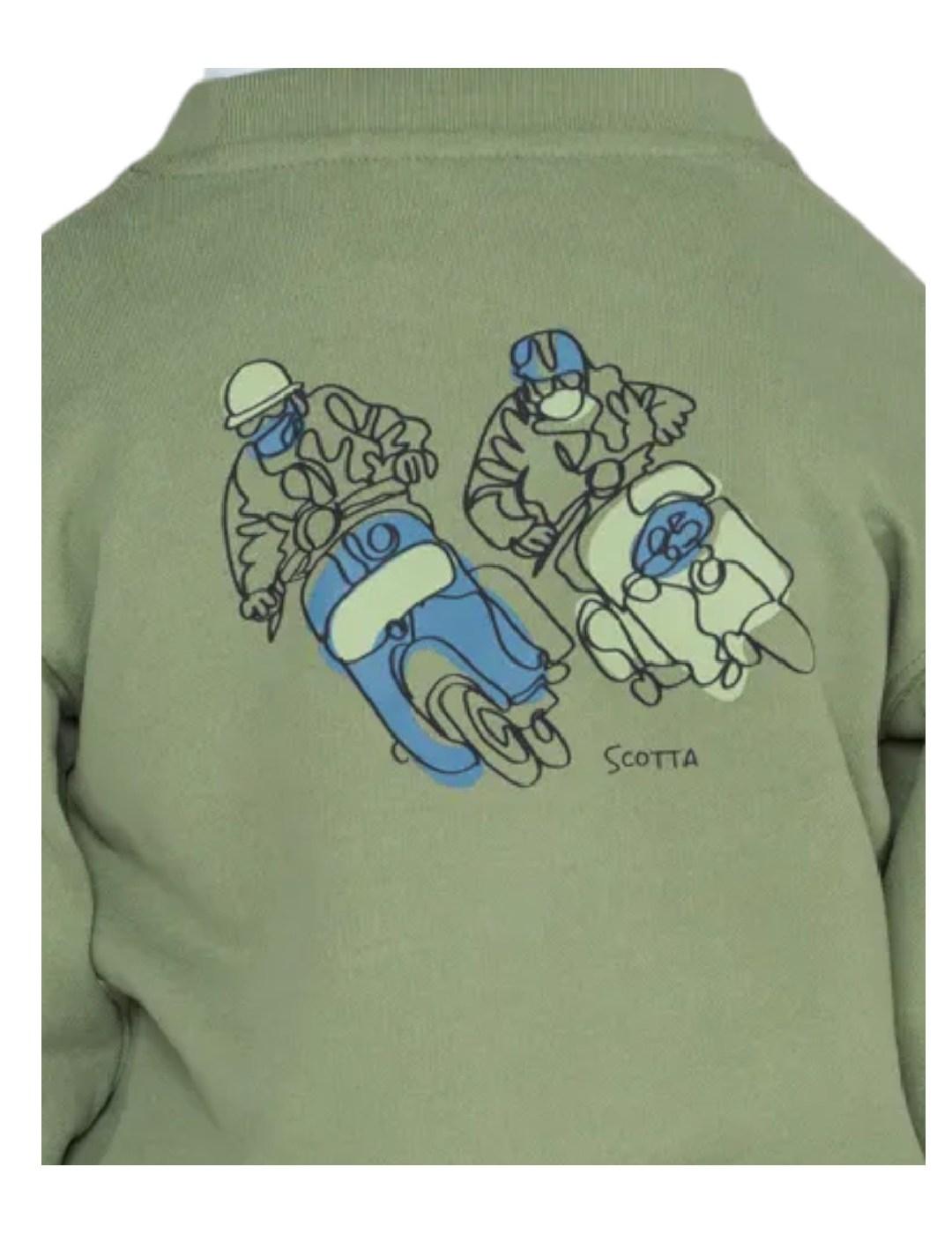 Sudadera Moto Racer Verde Scotta