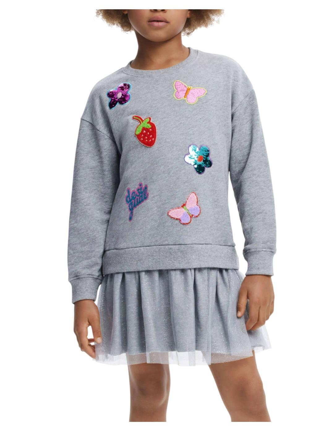 Vestido Cereza Gris Desigual