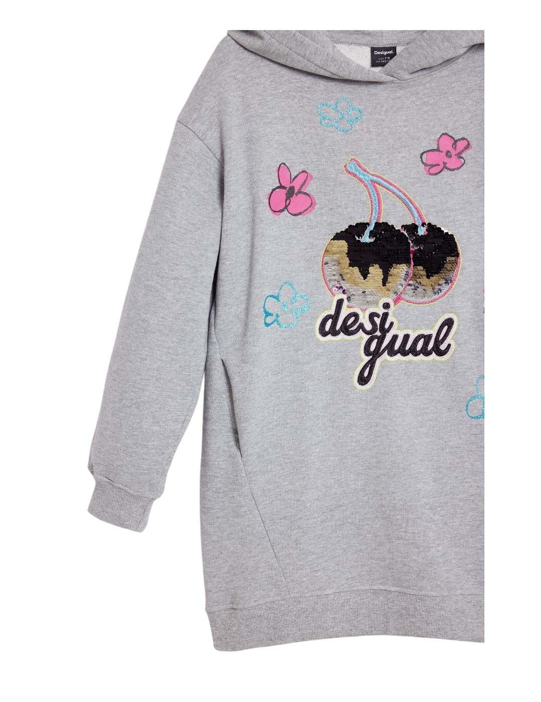 Vestido Cereza Gris Desigual