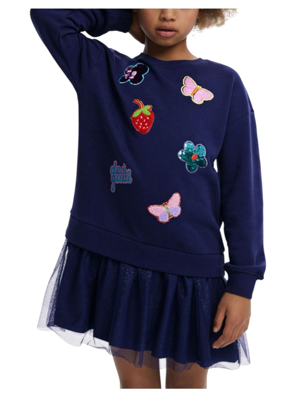 Vestido Cereza Marino Desigual