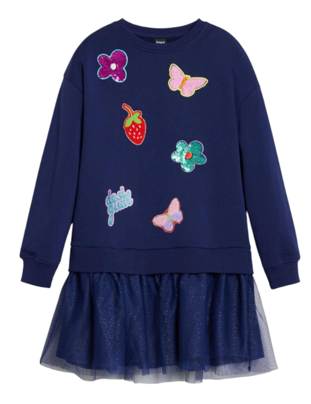 Vestido Cereza Marino Desigual