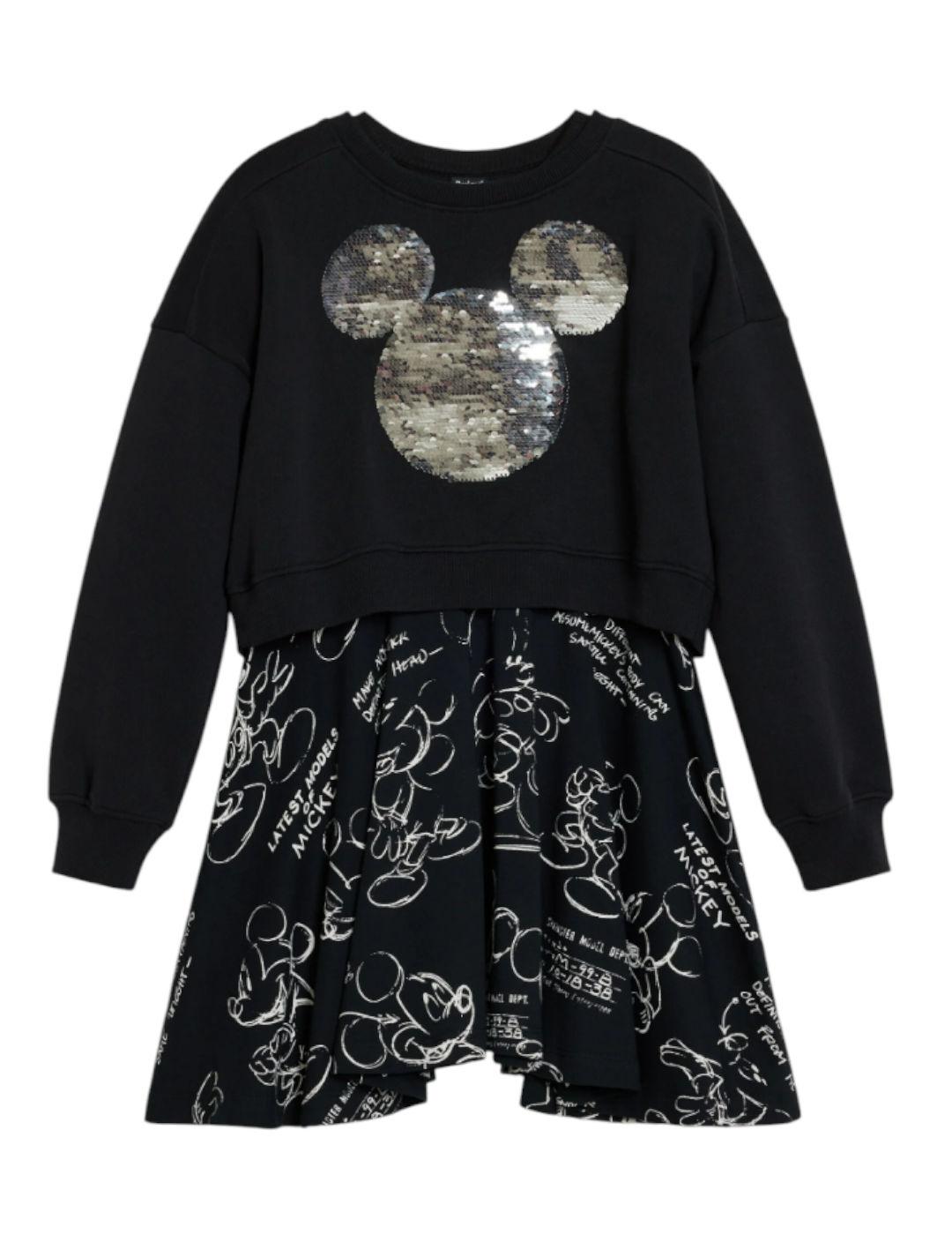 Vestido Negro Desigual