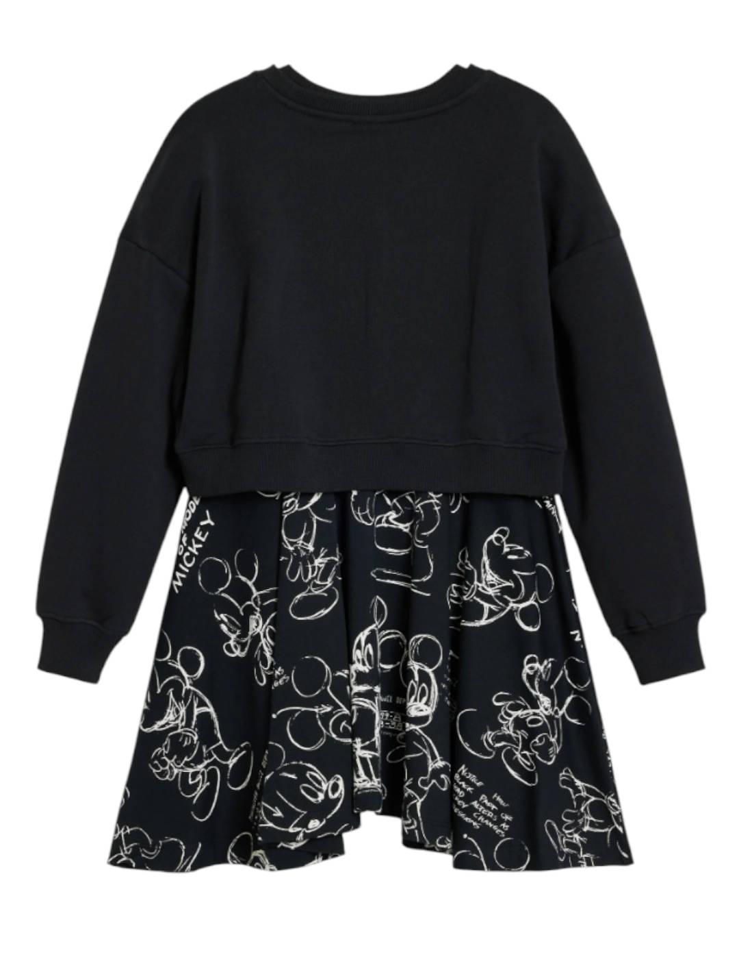 Vestido Negro Desigual