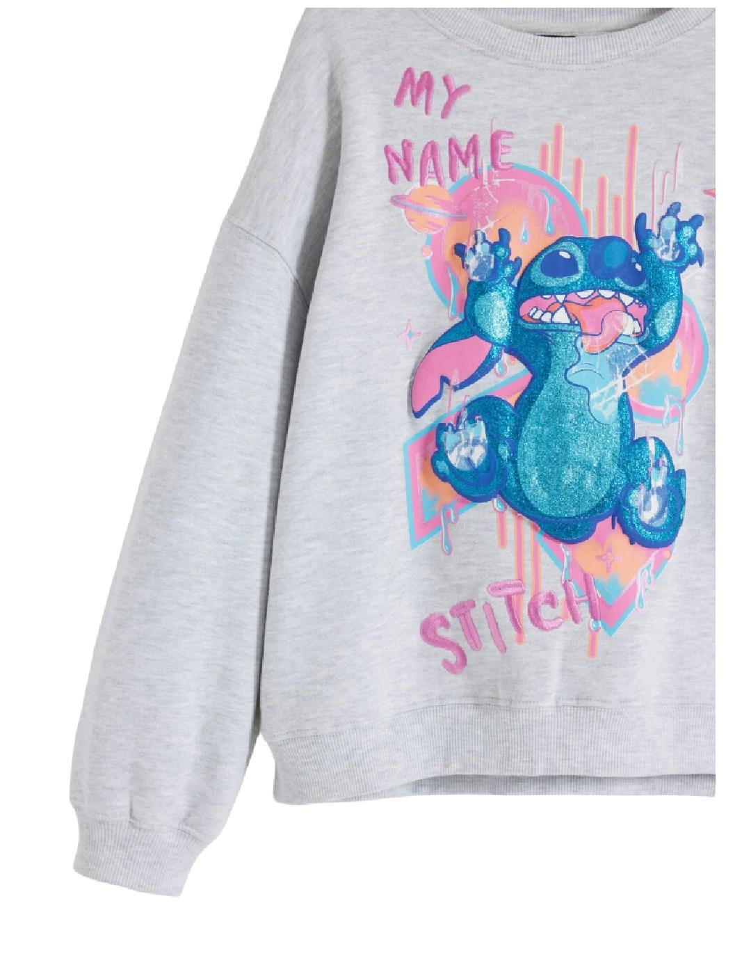 Sudadera Stitch Gris Desigual