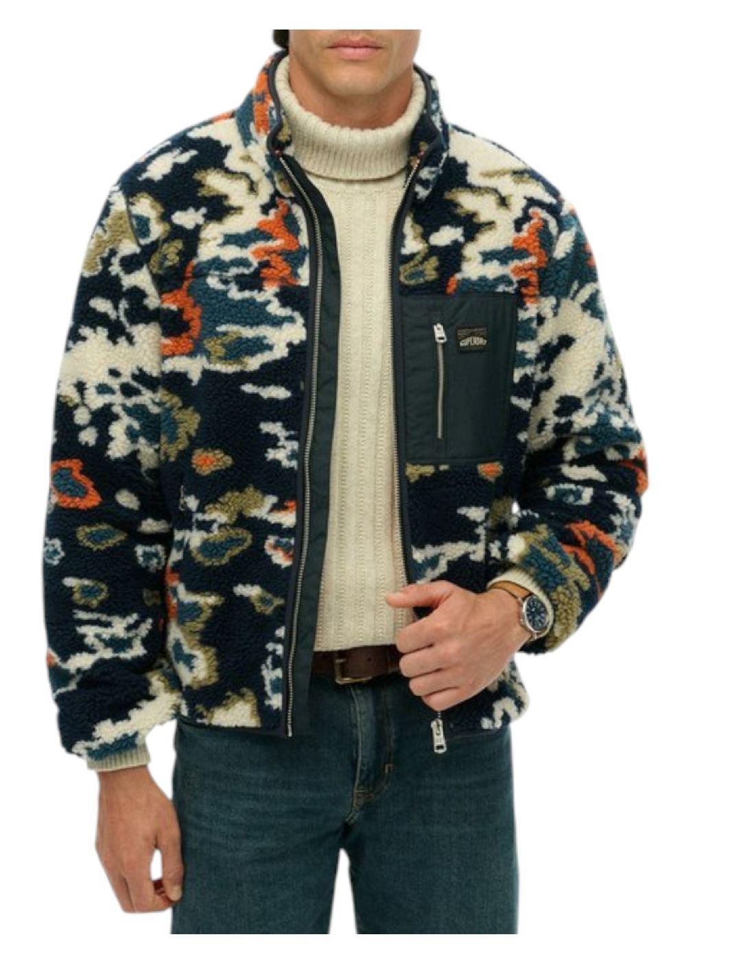 Chaqueta printed fleece zip thru Superdry