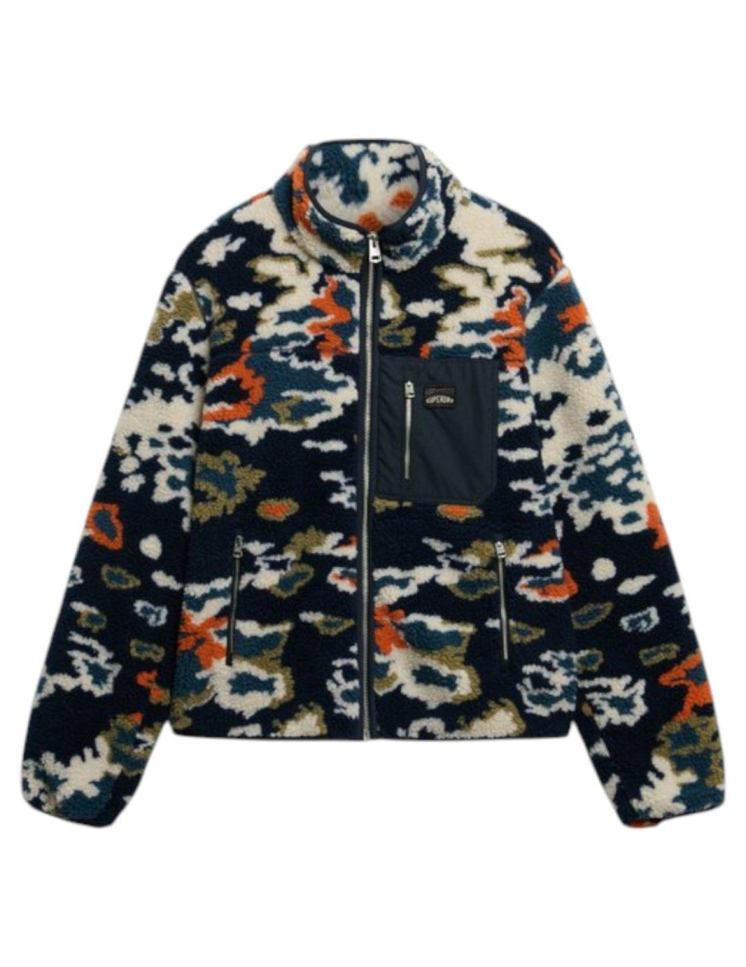 Chaqueta printed fleece zip thru Superdry