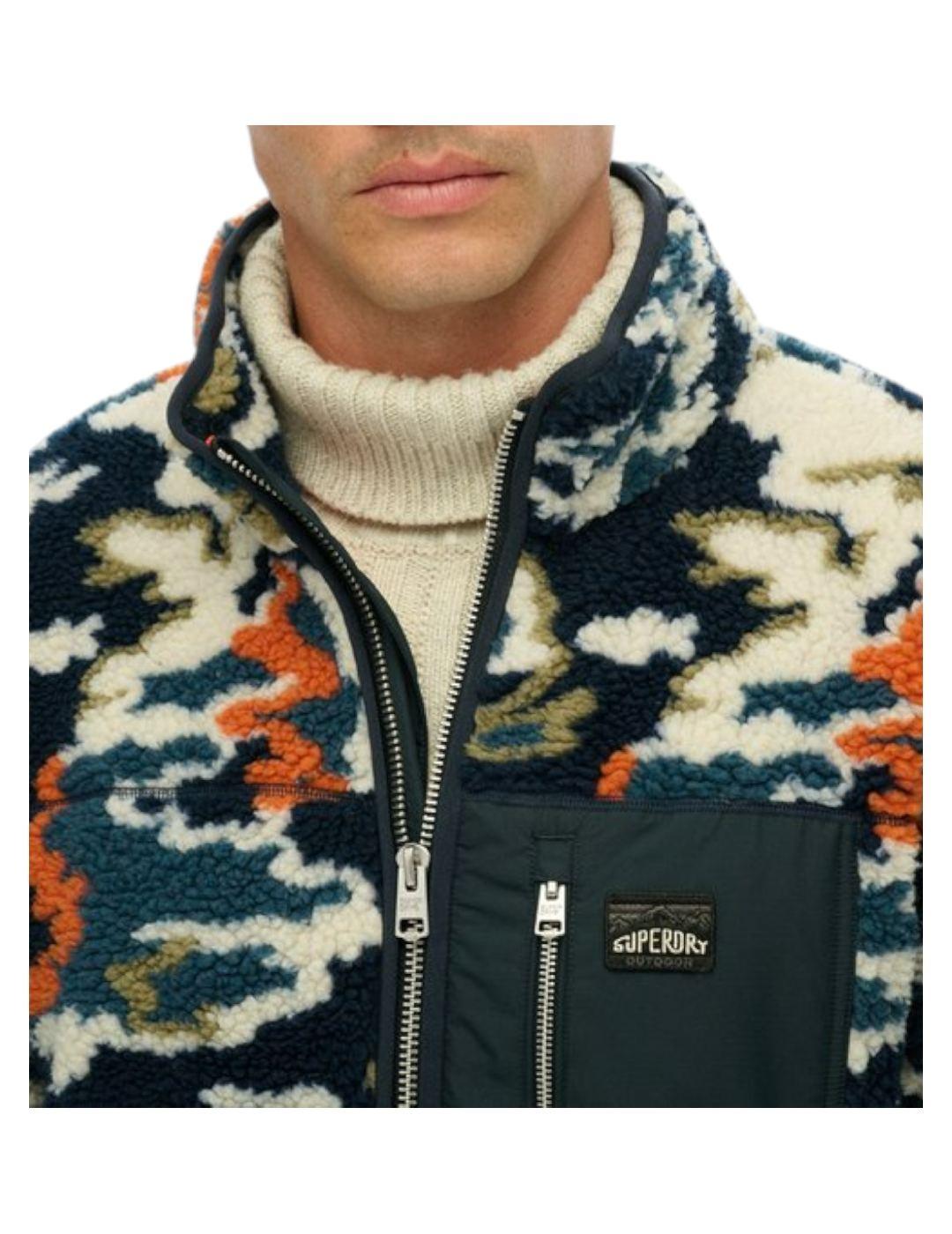 Chaqueta printed fleece zip thru Superdry