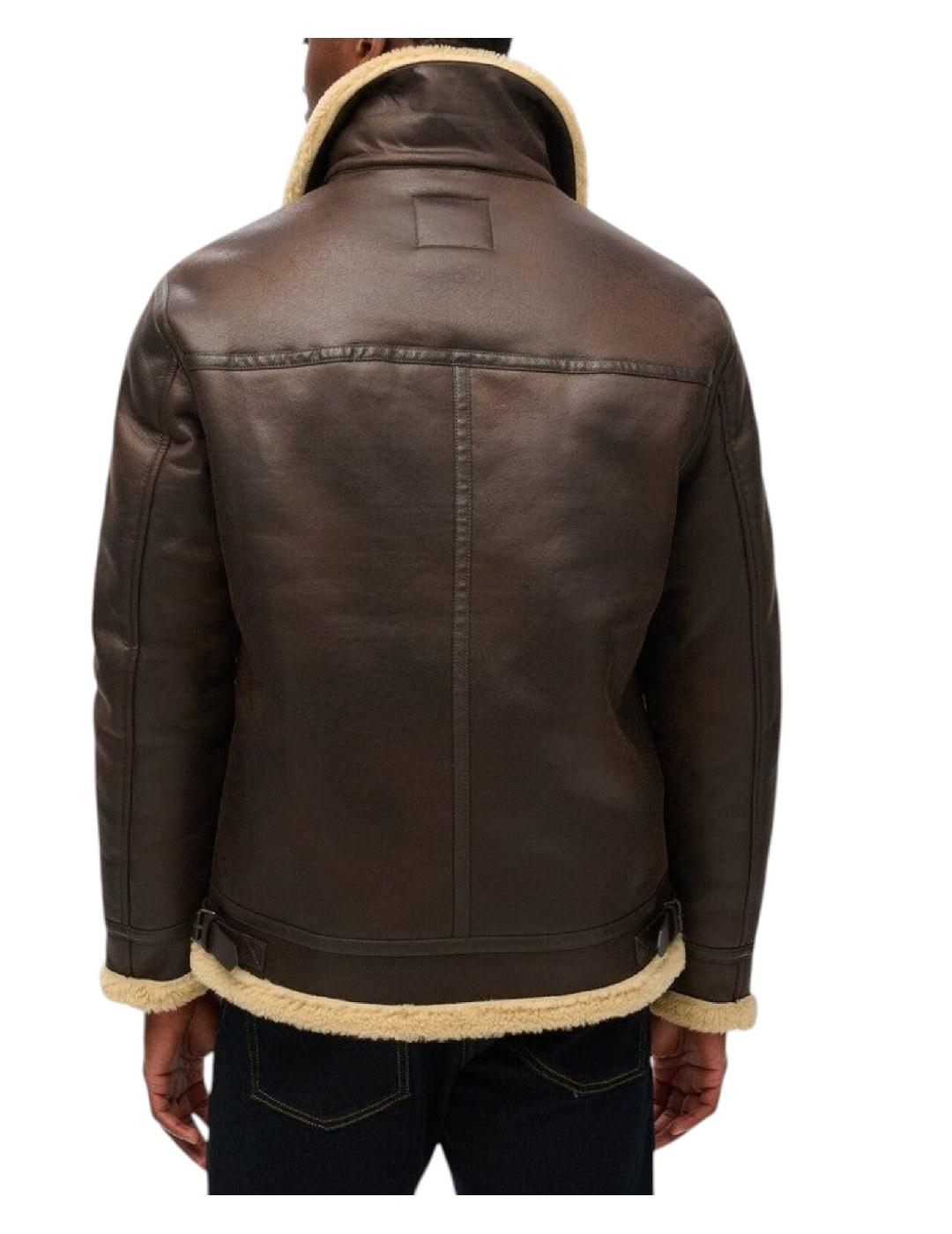 Chaqueta de aviador de borrego sintético Superdry