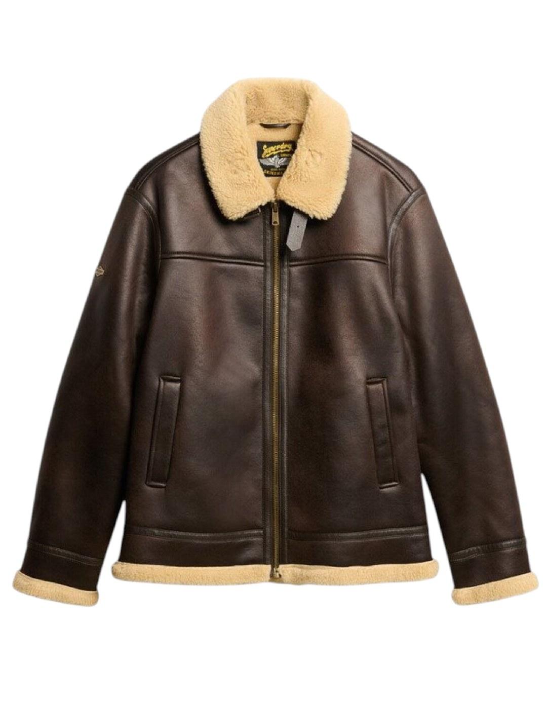 Chaqueta de aviador de borrego sintético Superdry