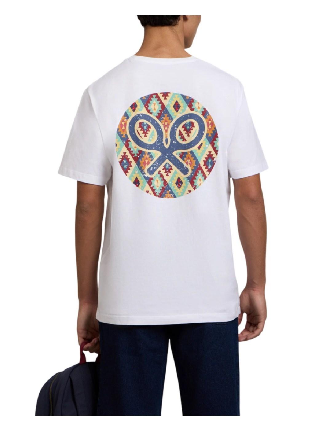 Camiseta círculo étnico multicolor Silbon