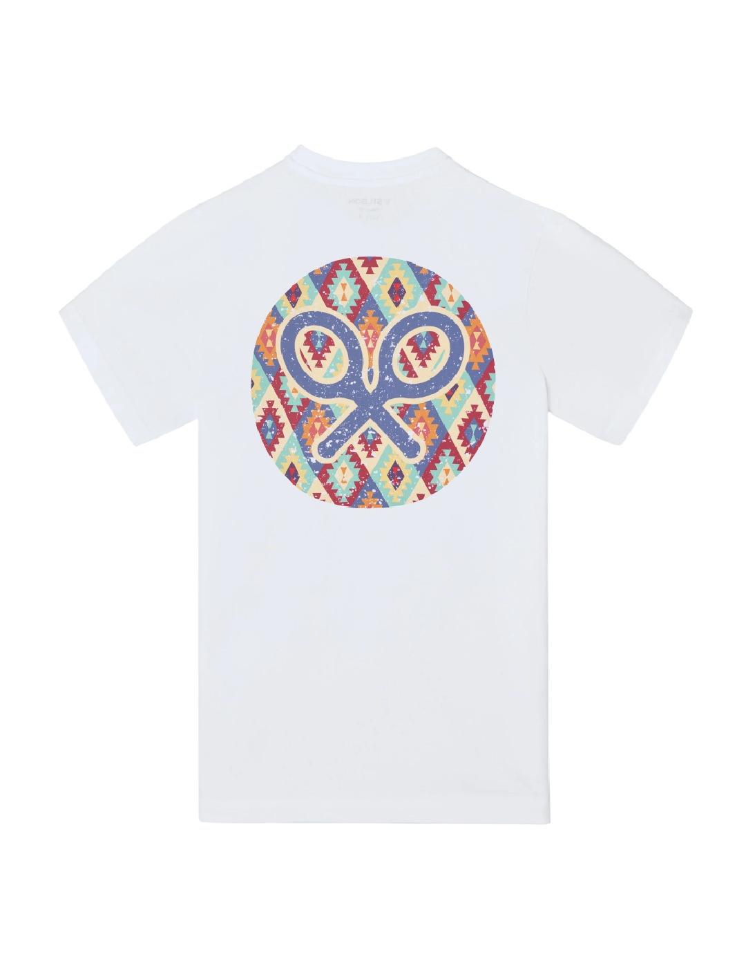 Camiseta círculo étnico multicolor Silbon