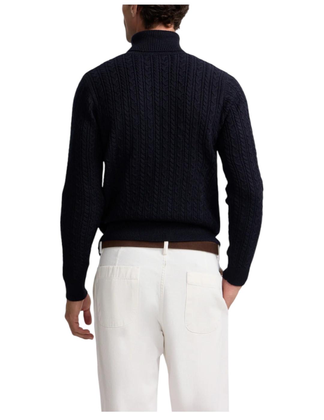 Jersey punto cuello vuelto de ochos Silbon