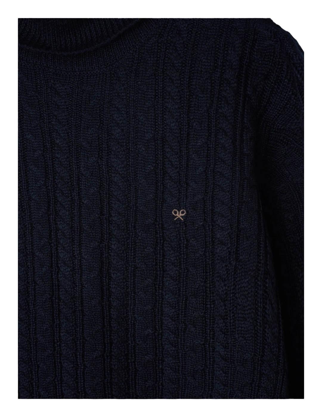 Jersey punto cuello vuelto de ochos Silbon