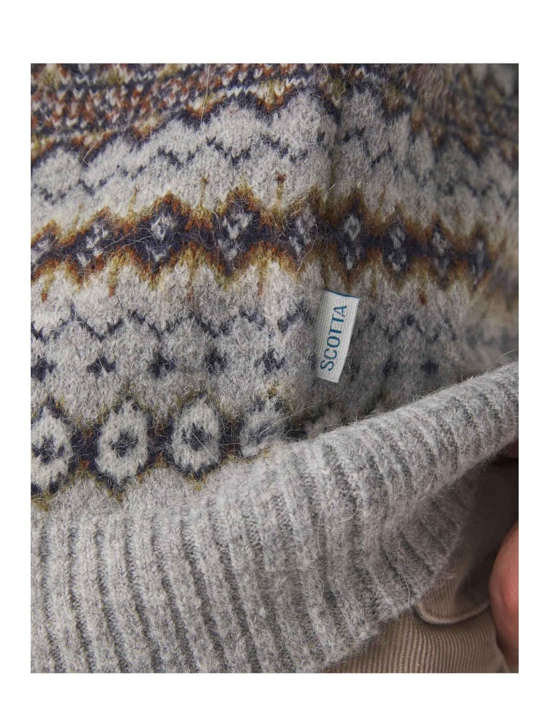 Jersey Greca Ethnic Gris Scotta