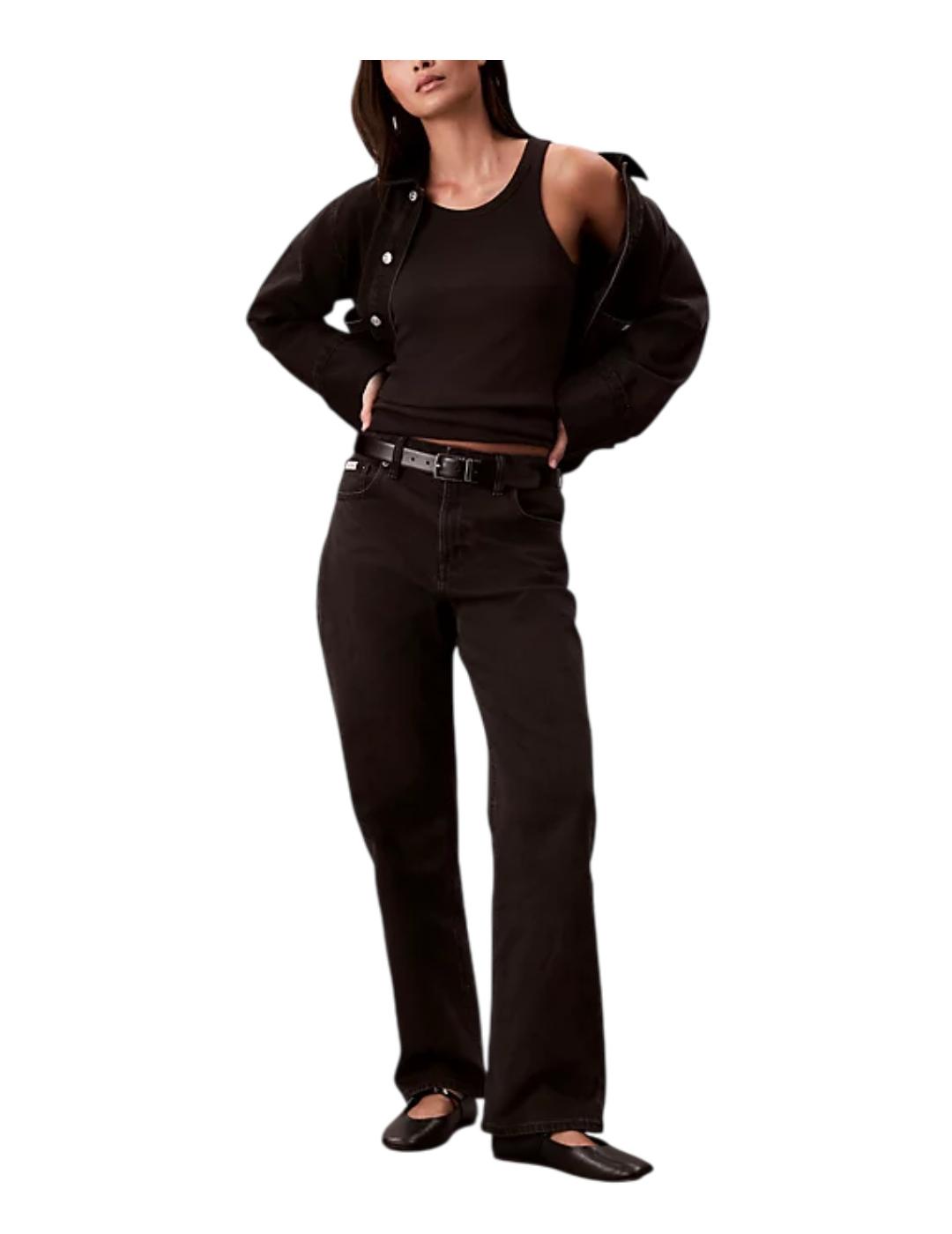 Pantalón High Rise Straight Calvin Klein