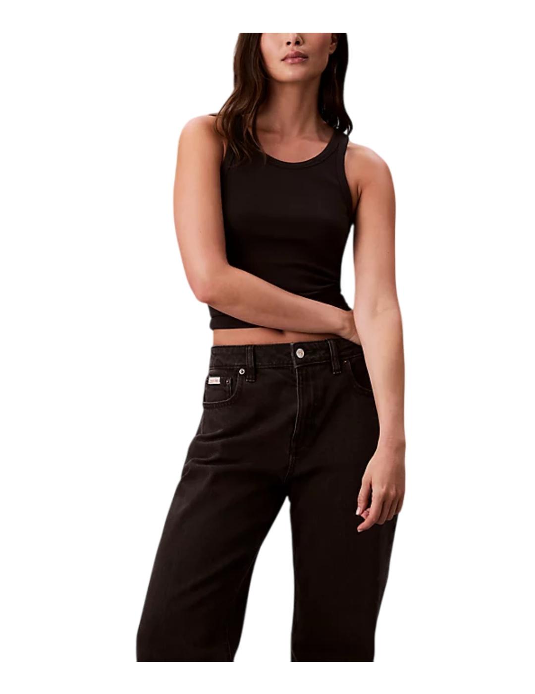 Pantalón High Rise Straight Calvin Klein