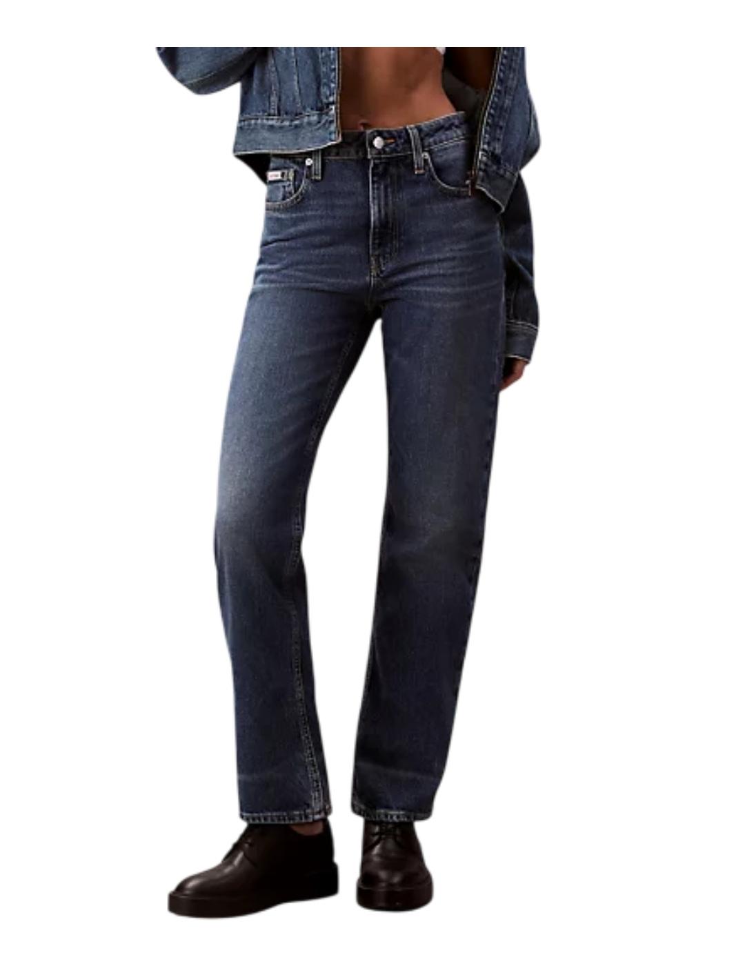 Pantalón High Rise Straight Calvin Klein