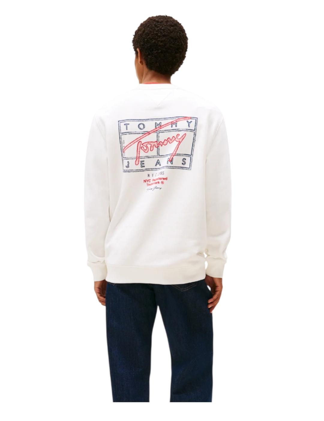 Sudadera Reg Entry Ecru Tommy Jeans